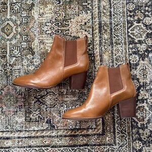 Madewell Tan Leather Ankle Booties